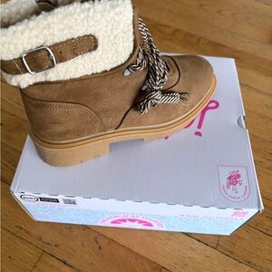 Jelly pop Brown Fur-Lined Boots